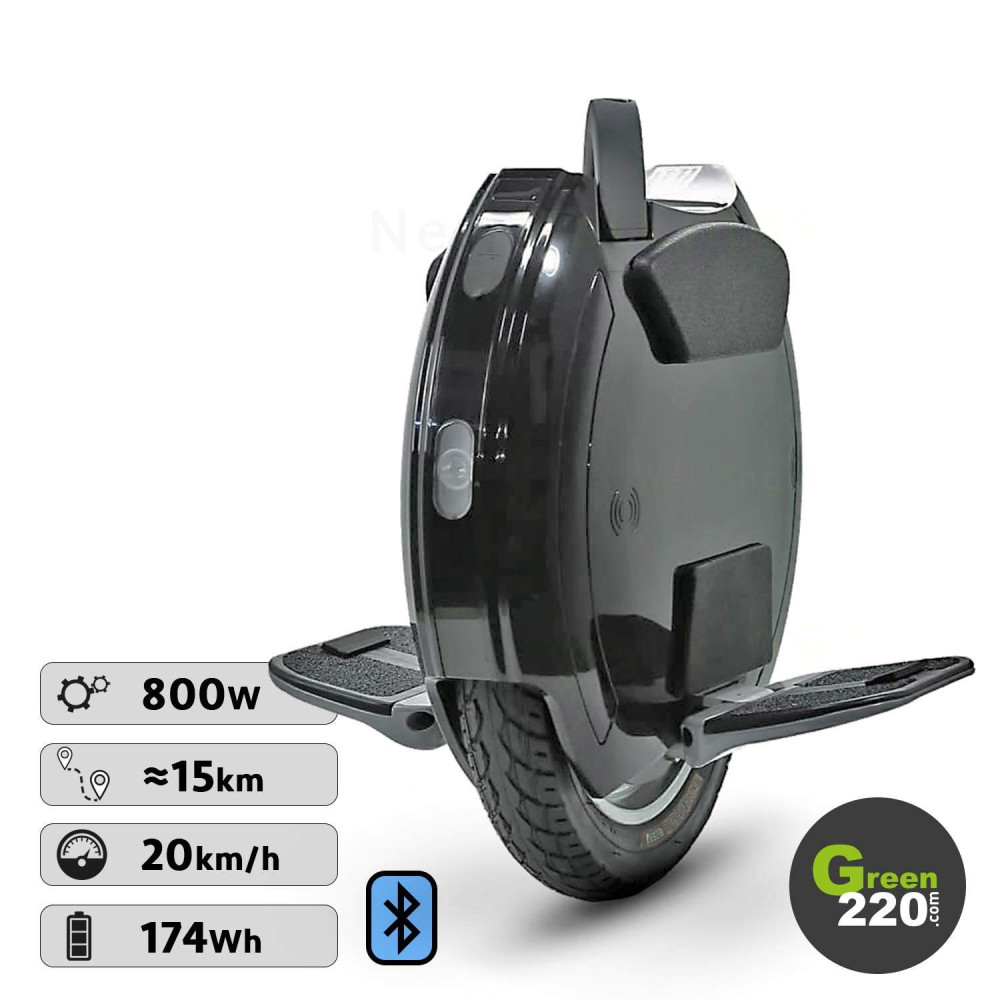 Kingsong KS-14M Black electric unicycle - 800 W / 174 Wh l Green220.com