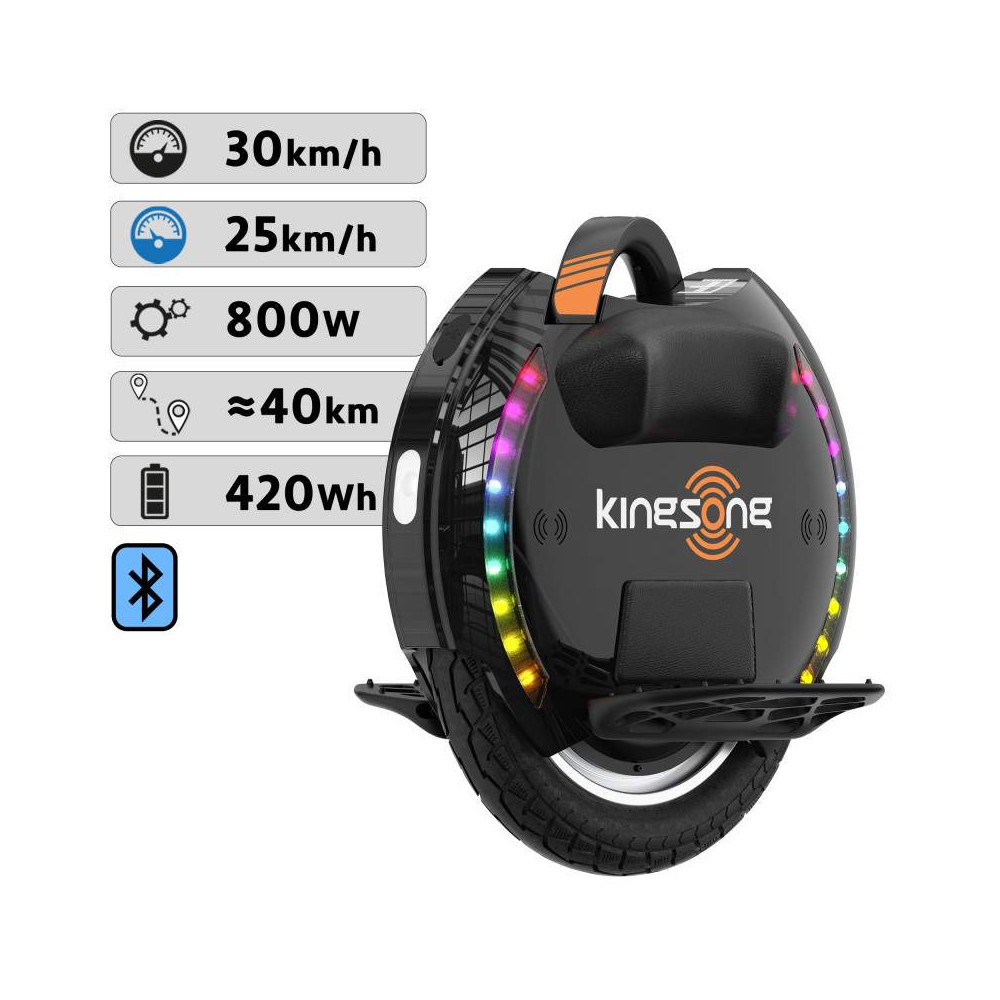 Gyroroue Kingsong KS-14D Noire - 800 W / 420 Wh l Green220.fr