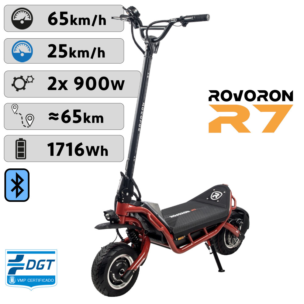 Patinete electrica Rovoron DGT R7 / R7 Pro (60V / 28Ah - 42 Ah)