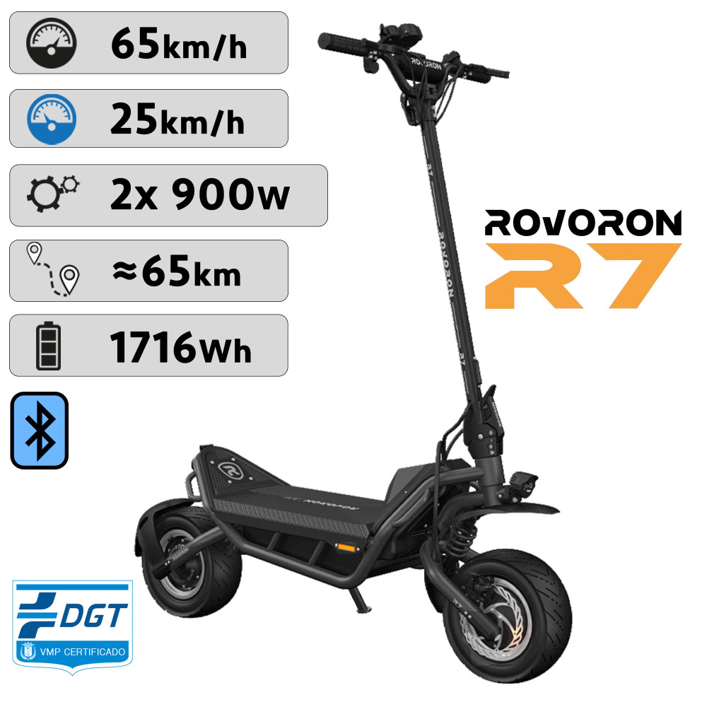 Patinete electrica Rovoron DGT R7 / R7 Pro (60V / 28Ah - 42 Ah)