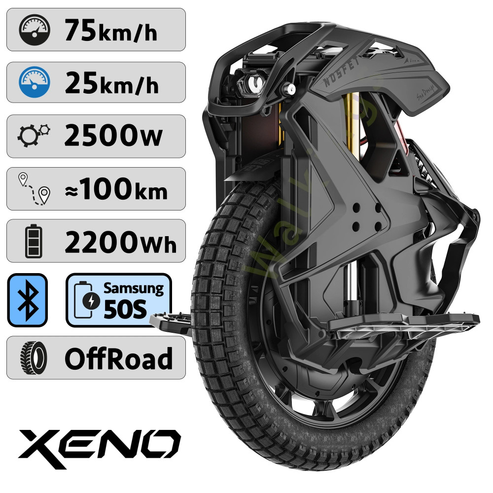 Electric Unicycle Nosfet Xeno (2500 W / 2200 Wh) - Tire Offroad