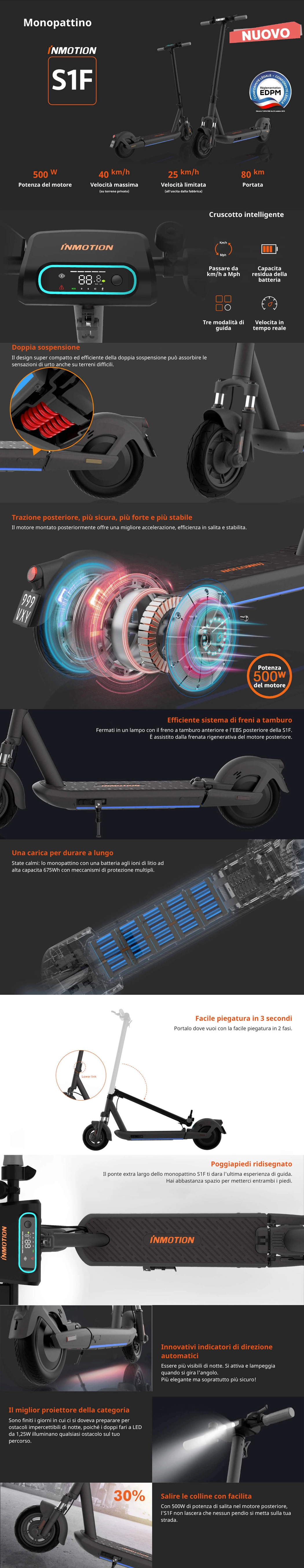 scooter elettrico inmotion s1f
