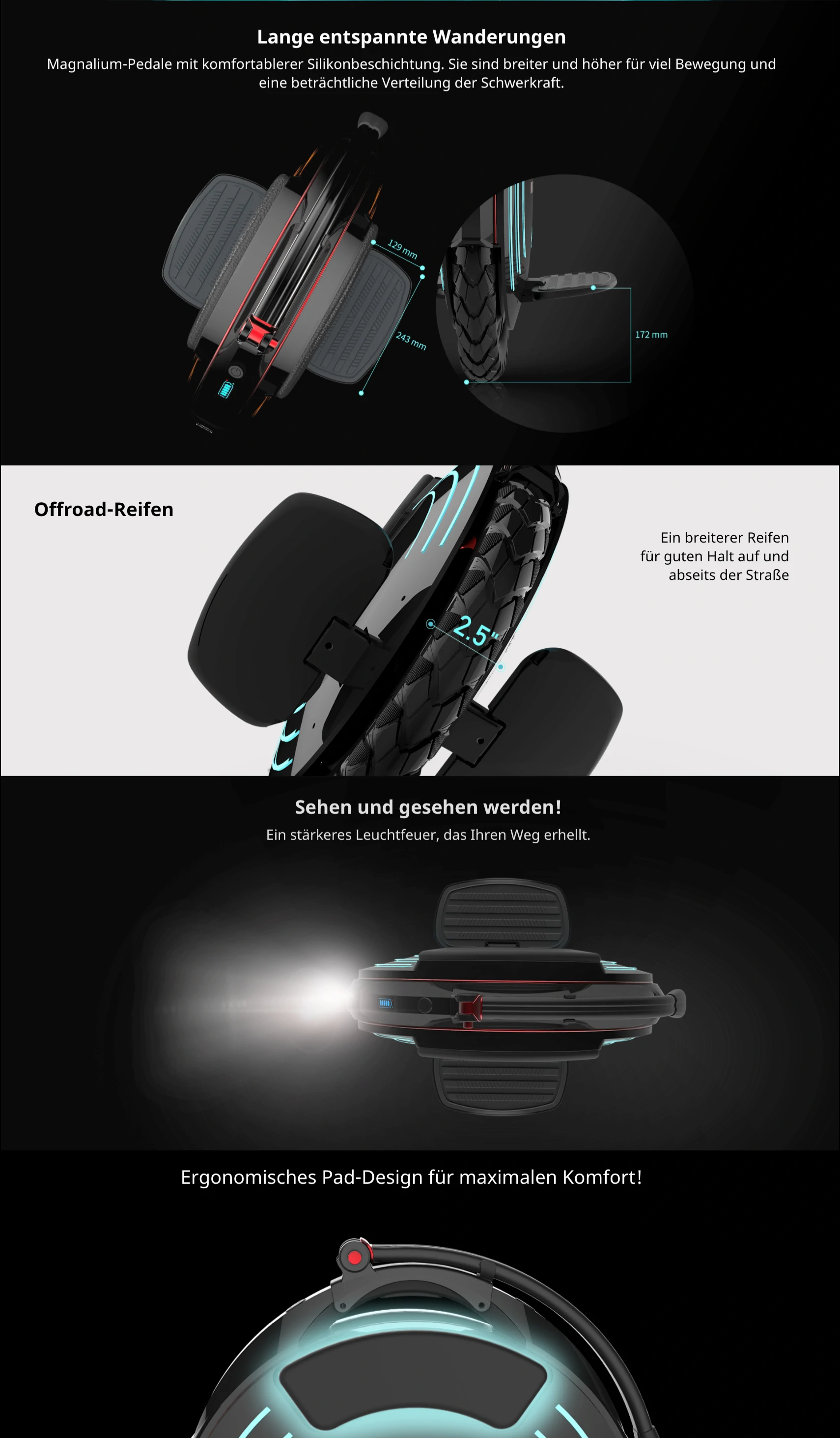 Inmotion V10F Elektrische Einräd